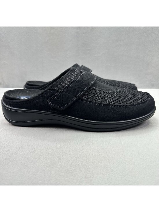 Orthofeet Shoes - OrthoFeet Louise 736 Womens Size 9.5 (B) Mule Black Mesh Orthopedic Slipper Clog